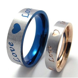 Skillful Manufacture Beautiful in Colors to Have a Long Standing Reputation Titanium Ring
