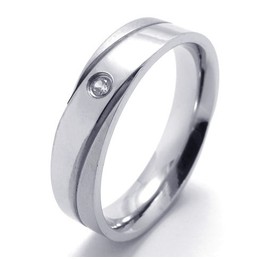 Professional Design Color Brilliancy to Have a Long Story Titanium Ring