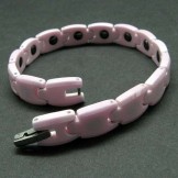 Fashion Pink Ceramic 9mm Wide Womens Bracelet 15982
