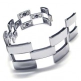 Fashion Tungsten Carbide 22mm Wide Mens Bracelet 15997