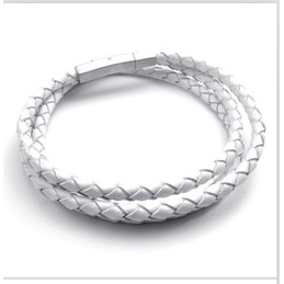 Deft Design Delicate Colors Reliable Quality Titanium Leather Bracelet