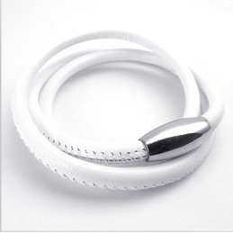 Deft Design Delicate Colors Reliable Quality Titanium Leather Bracelet