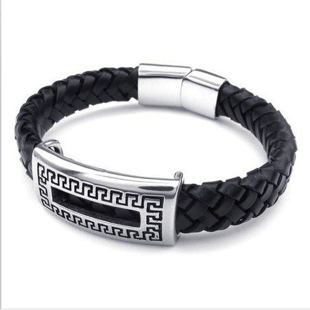 Deft Design Delicate Colors Reliable Quality Titanium Leather Bracelet