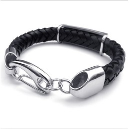 Deft Design Delicate Colors Superior Quality Titanium Leather Bracelet