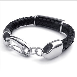 Deft Design Delicate Colors Reliable Quality Titanium Leather Bracelet