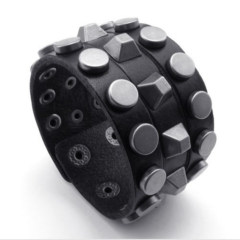 Modern Design Delicate Colors Excellent Quality Titanium Leather Bracelet