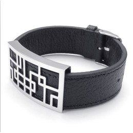 Attractive Design Delicate Colors Reliable Quality Titanium Leather Bracelet