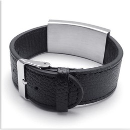 Attractive Design Delicate Colors Reliable Quality Titanium Leather Bracelet