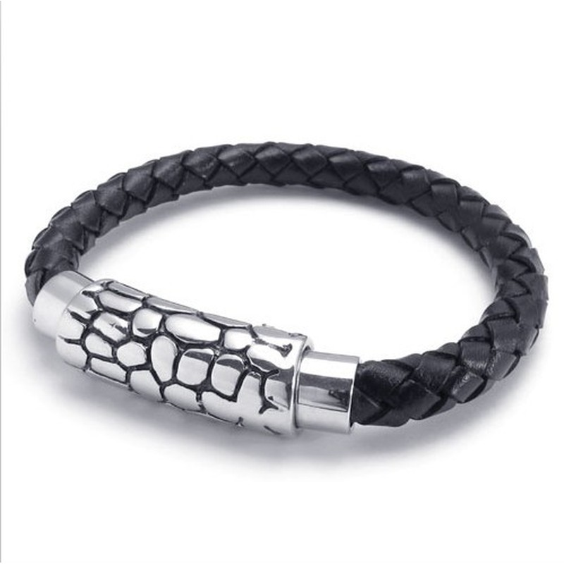 Modern Design Delicate Colors Reliable Quality Titanium Leather Bracelet