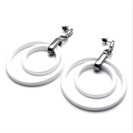 Latest Technology Pure Whiteness Stable Quality Titanium Earrings