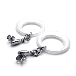 Elegant Shape Delicate Colors Stable Quality Titanium Earrings