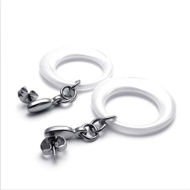 Elegant Shape Delicate Colors Stable Quality Titanium Earrings