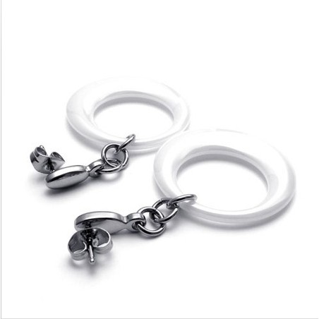 Elegant Shape Delicate Colors Stable Quality Titanium Earrings