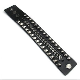 Finely Processed Delicate Colors Reliable Quality Titanium Leather Bangle