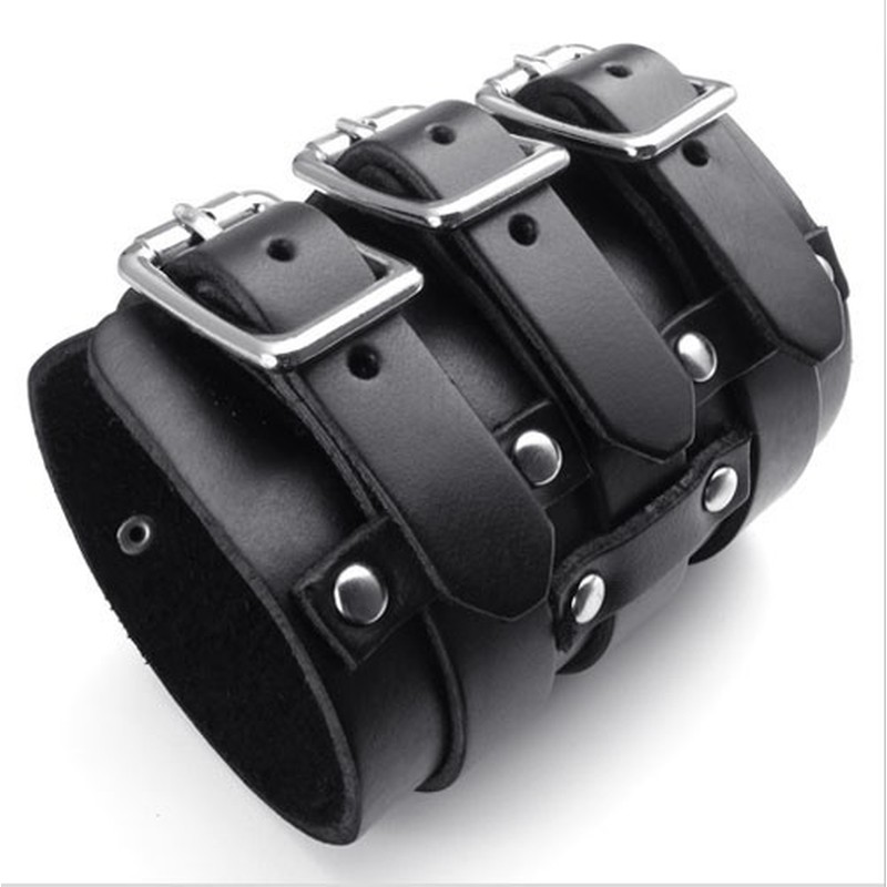 Finely Processed Delicate Colors Reliable Quality Titanium Leather Bangle