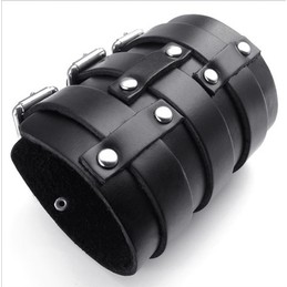 Finely Processed Delicate Colors Reliable Quality Titanium Leather Bangle