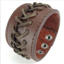 Skillful Manufacture Delicate Colors Reliable Quality Titanium Leather Bangle