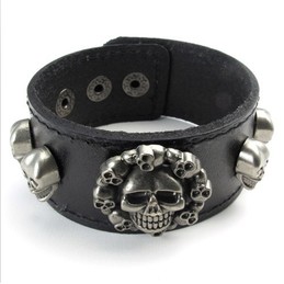 Skillful Manufacture Delicate Colors Reliable Quality Titanium Leather Bangle