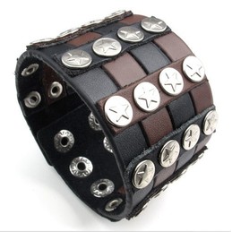 Finely Processed Delicate Colors Reliable Quality Titanium Leather Bangle