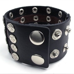 Finely Processed Delicate Colors Reliable Quality Titanium Leather Bangle