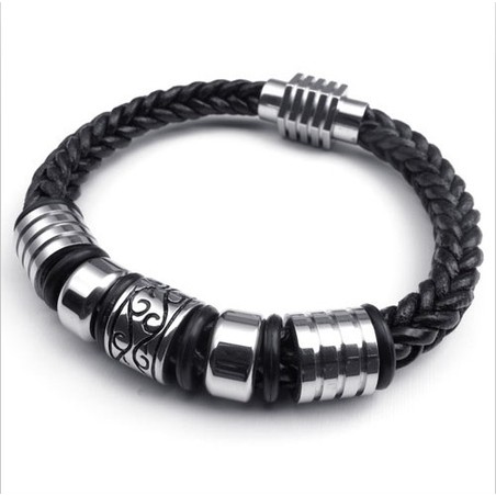 Skillful Manufacture Delicate Colors Reliable Quality Titanium Leather Bangle