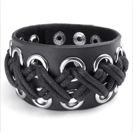 Skillful Manufacture Delicate Colors Reliable Quality Titanium Leather Bangle