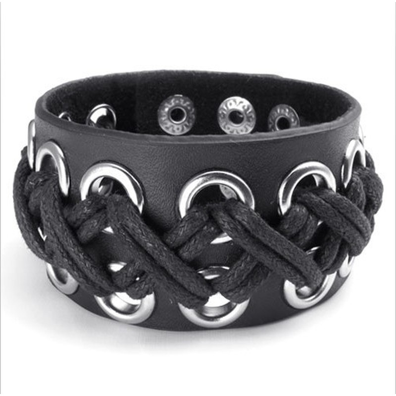 Skillful Manufacture Delicate Colors Reliable Quality Titanium Leather Bangle