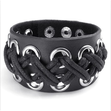 Skillful Manufacture Delicate Colors Reliable Quality Titanium Leather Bangle