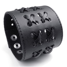 Skillful Manufacture Delicate Colors Reliable Quality Titanium Leather Bangle
