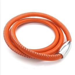Deft Design Delicate Colors Excellent Quality Titanium Leather Necklace
