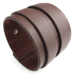 Skillful Manufacture Delicate Colors Reliable Quality Titanium Leather Bangle