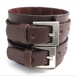 Skillful Manufacture Delicate Colors Reliable Quality Titanium Leather Bangle