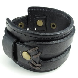 Skillful Manufacture Delicate Colors Reliable Quality Titanium Leather Bangle