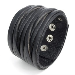 Skillful Manufacture Delicate Colors Reliable Quality Titanium Leather Bangle