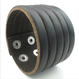Skillful Manufacture Delicate Colors Reliable Quality Titanium Leather Bangle