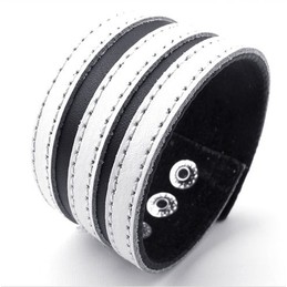 Skillful Manufacture Delicate Colors Reliable Quality Titanium Leather Bangle
