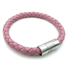 Deft Design Delicate Colors Excellent Quality Titanium Leather Bangle