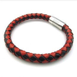 Deft Design Delicate Colors Excellent Quality Titanium Leather Bangle