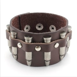 Skillful Manufacture Delicate Colors Reliable Quality Titanium Leather Bangle