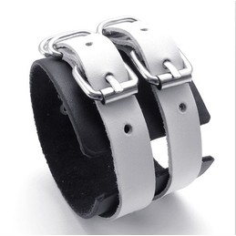 Skillful Manufacture Delicate Colors Reliable Quality Titanium Leather Bangle