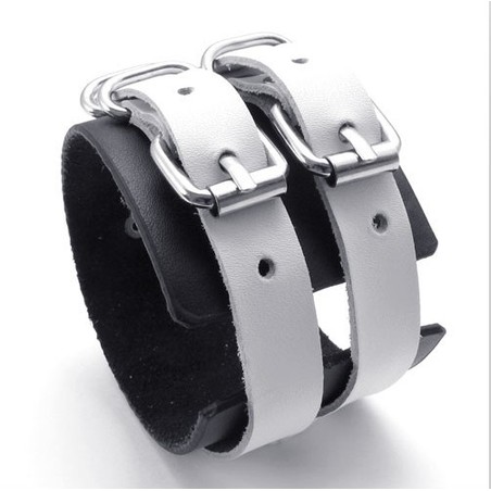 Skillful Manufacture Delicate Colors Reliable Quality Titanium Leather Bangle