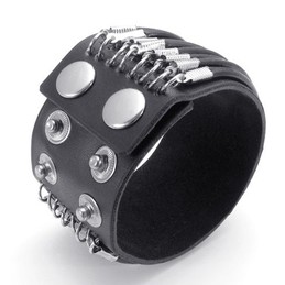 Skillful Manufacture Delicate Colors Reliable Quality Titanium Leather Bangle