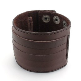 Skillful Manufacture Delicate Colors Reliable Quality Titanium Leather Bangle