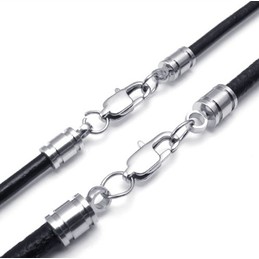 Deft Design Delicate Colors Excellent Quality Titanium Leather Necklace