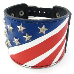Modern Design Colorful Stable Quality Titanium Leather Bangle