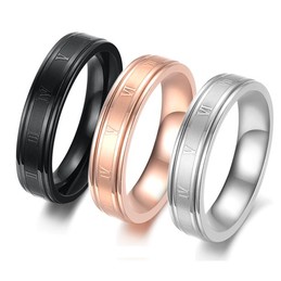 Reliable Quality Female Black Titanium Ring 