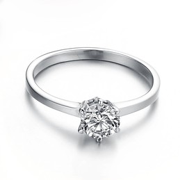 Complete in Specifications Female Titanium Ring With Rhinestone