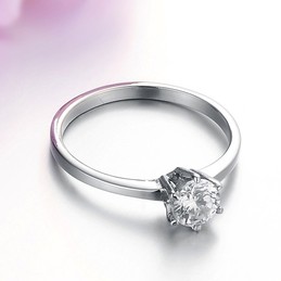 Complete in Specifications Female Titanium Ring With Rhinestone
