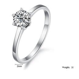 Complete in Specifications Female Titanium Ring With Rhinestone