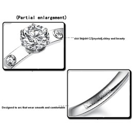 Quality and Quantity Assured Female Titanium Ring With Rhinestone
